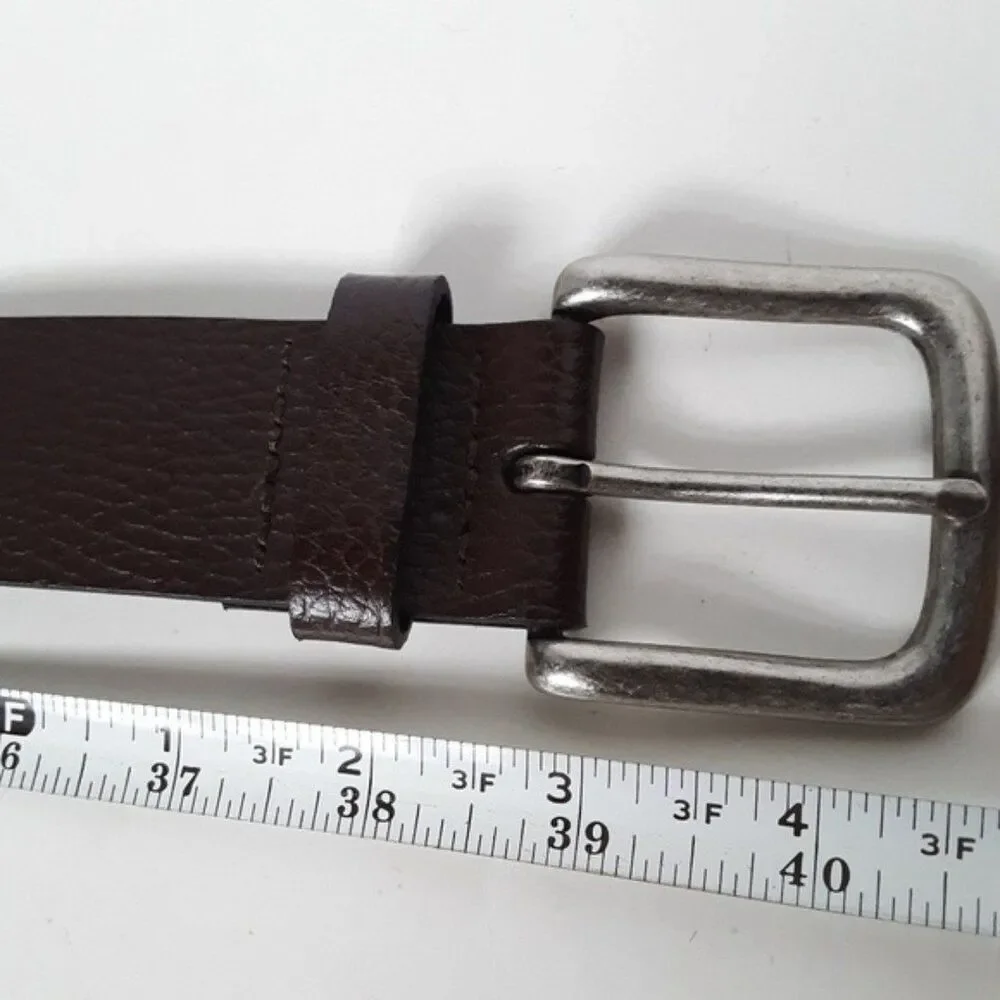 Mens Brown Leather Belt size M